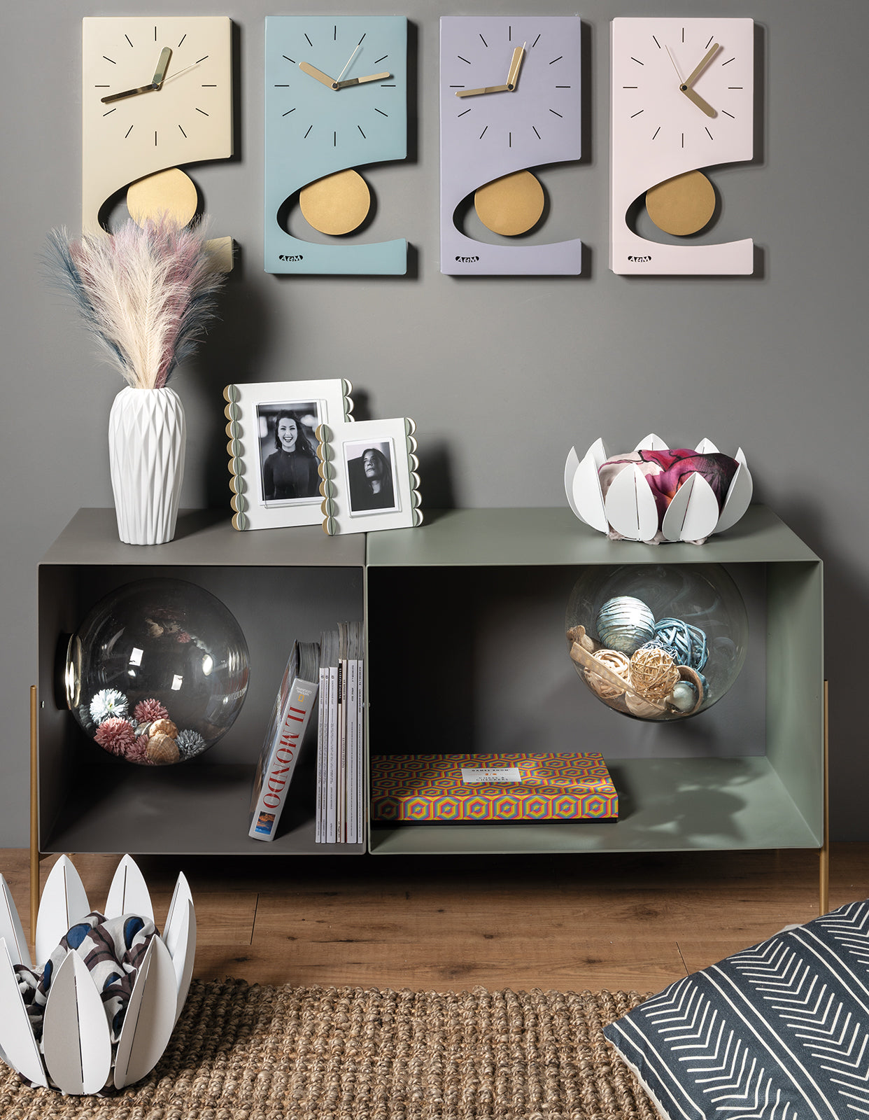 Mobilier de salon design double Globe