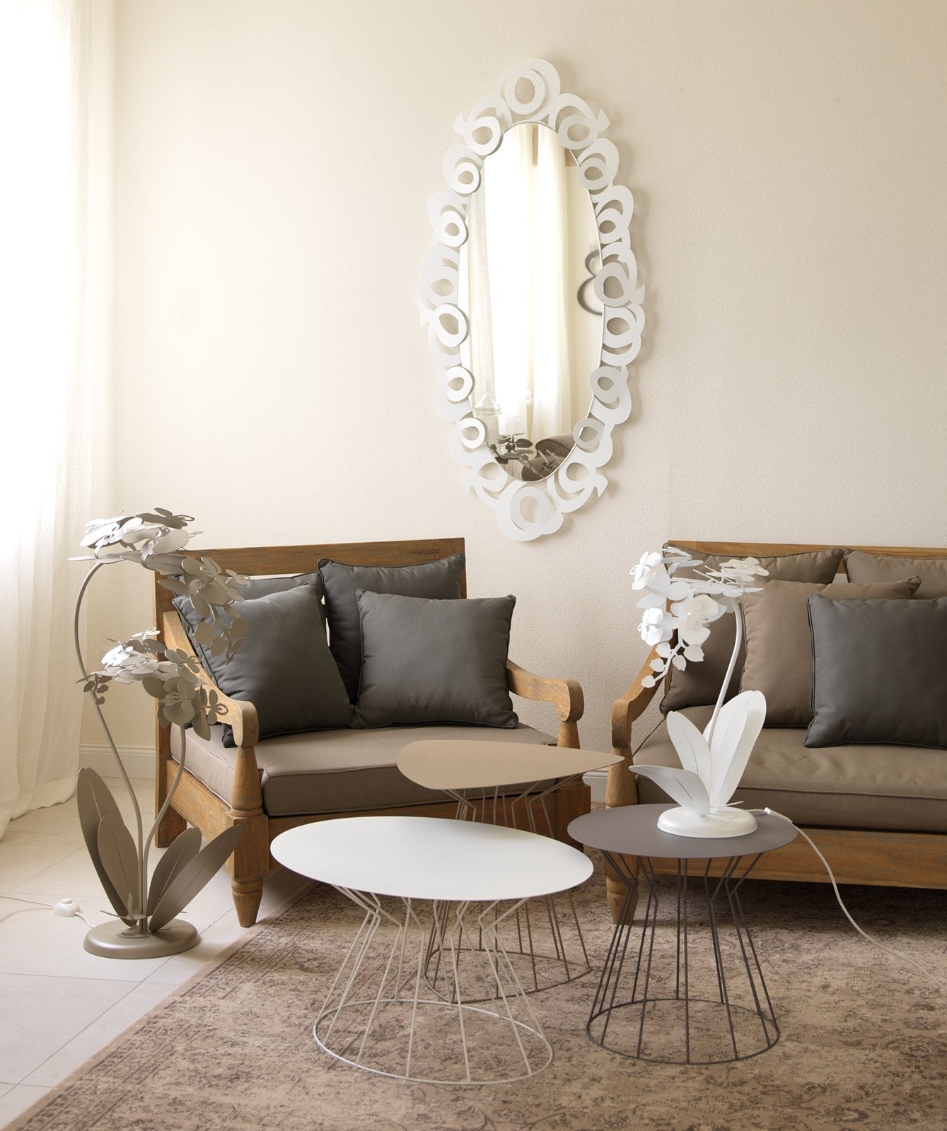 Small Orchid Floral Table Lamp