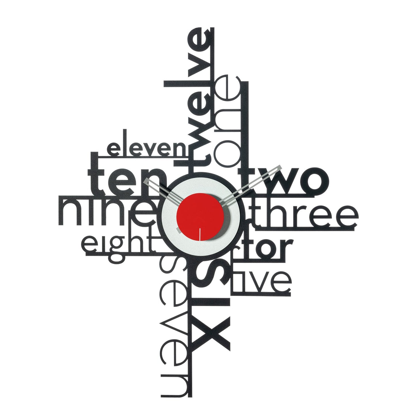 Horloge murale à lettrage spécial