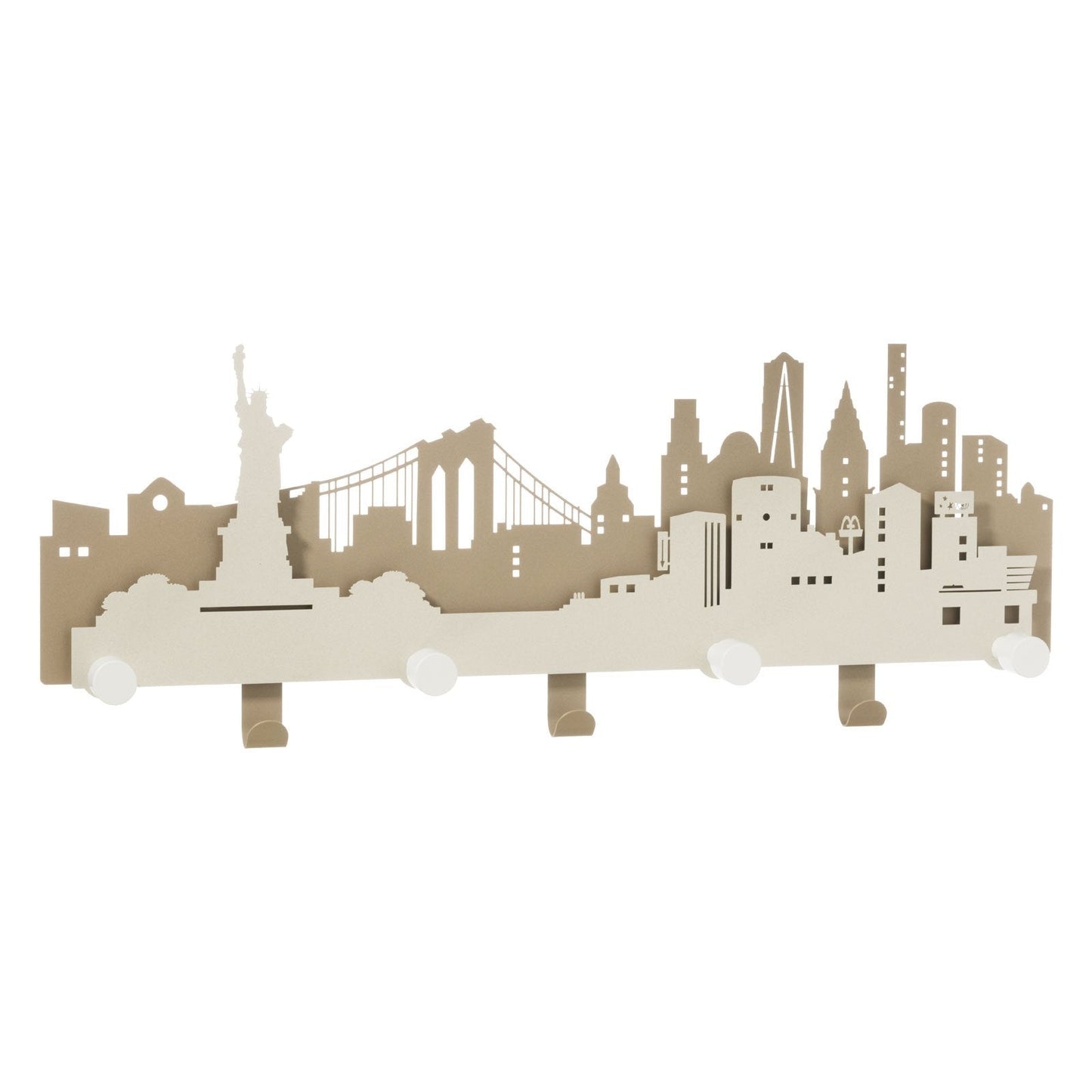 New York iron wall coat rack