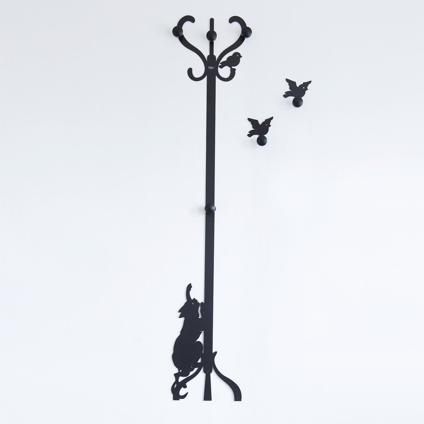 Handcrafted Romeo and the Birds wrought iron coat racks