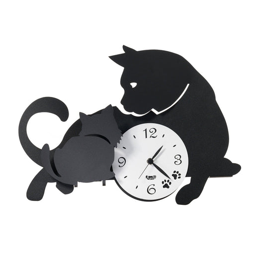Horloge murale design Mother Cat