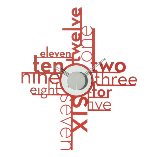 Horloge murale à lettrage spécial