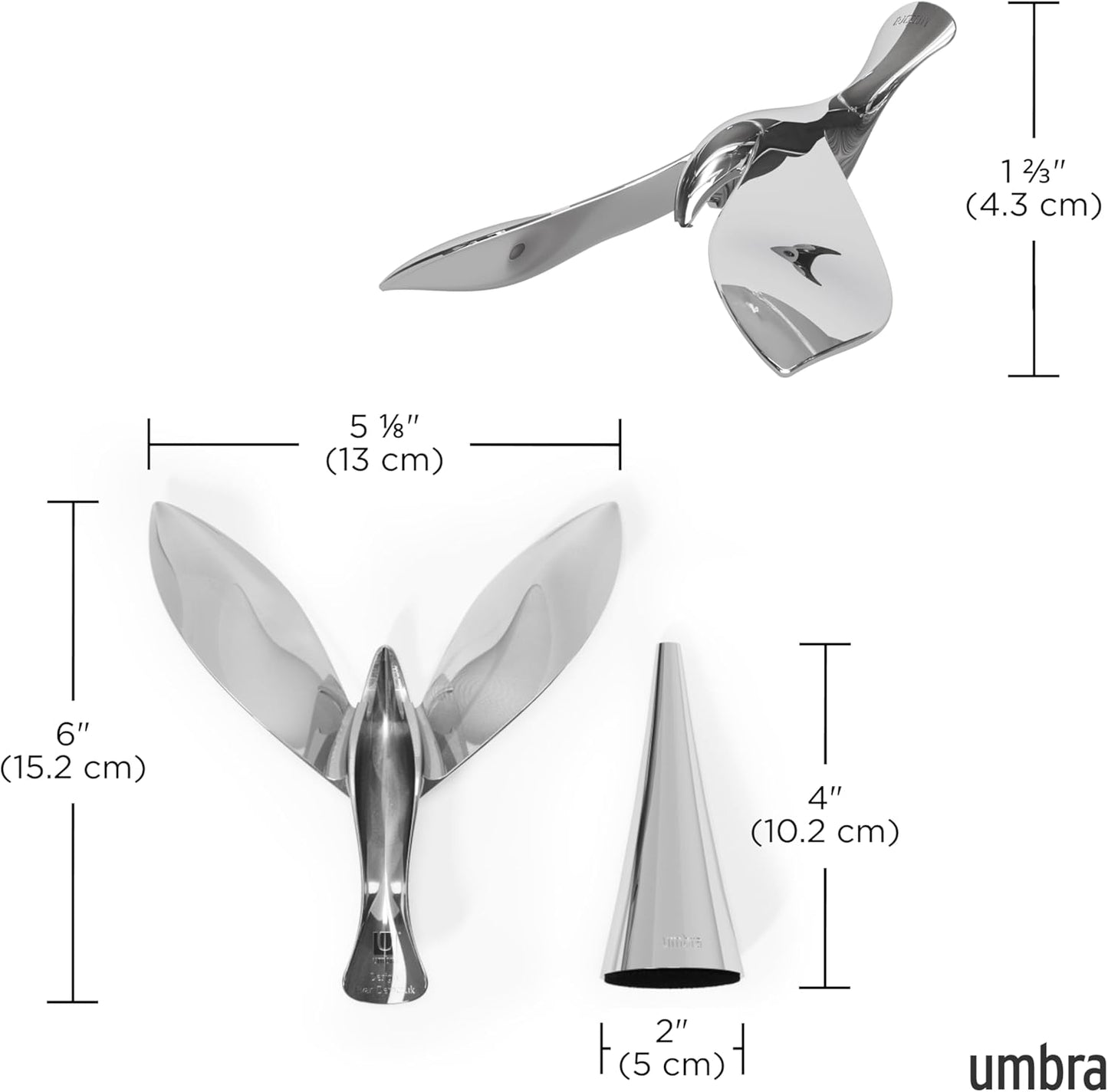 Apribottiglie Tipsy in Metallo Cromato – Eleganza in Equilibrio