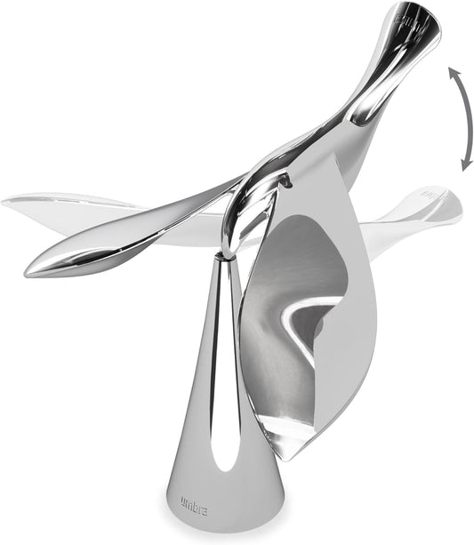 Apribottiglie Tipsy in Metallo Cromato – Eleganza in Equilibrio