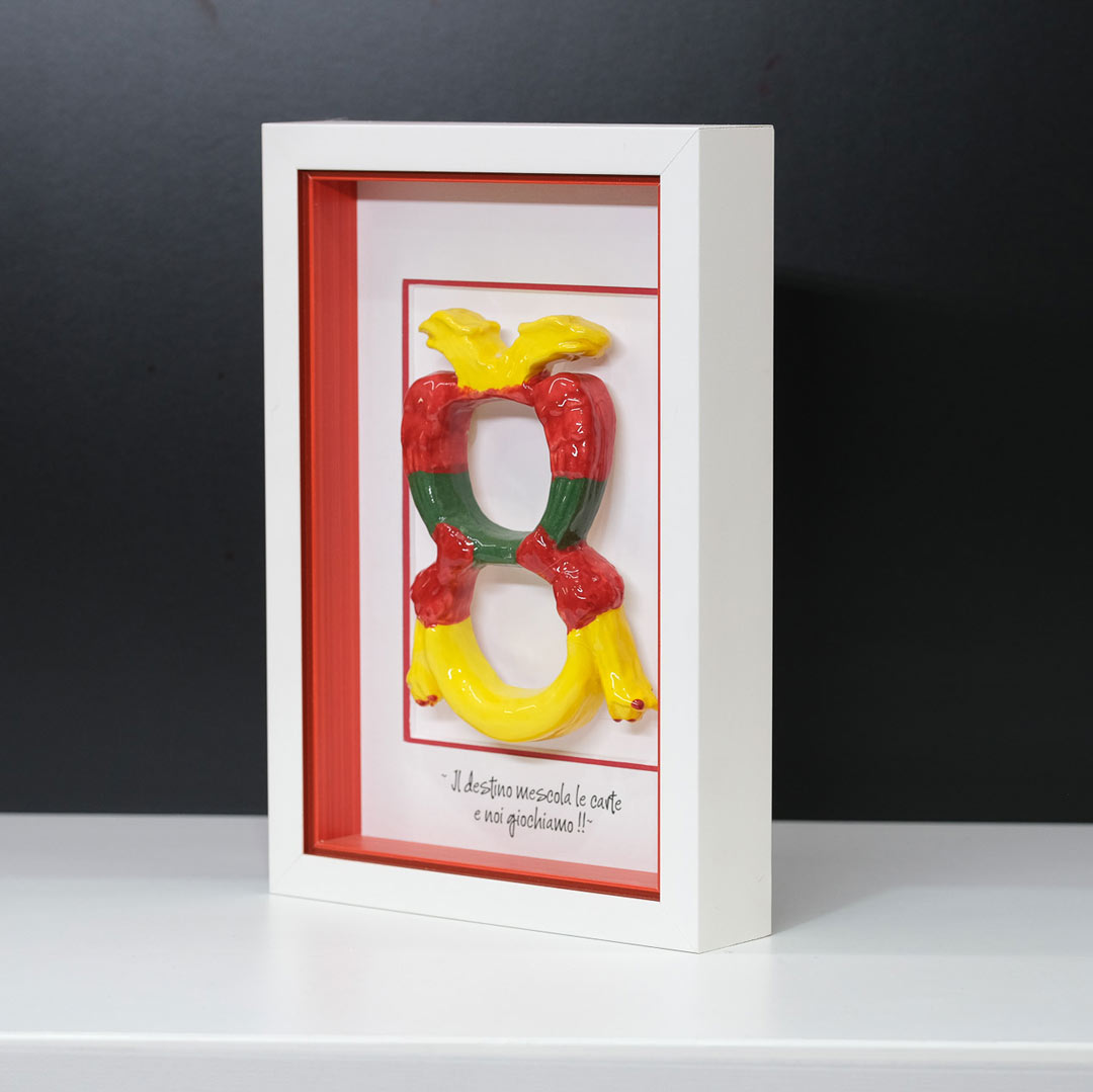 Asso di Denari in ceramica