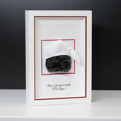 Pulcinella nero in ceramica