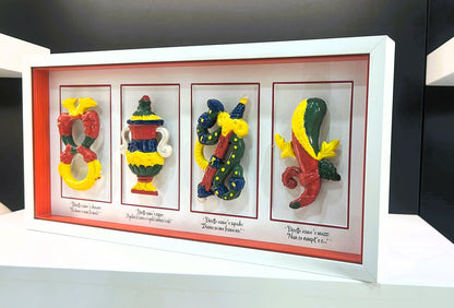 Tradition et style : tableaux en céramique avec cadre et phrase personnalisable