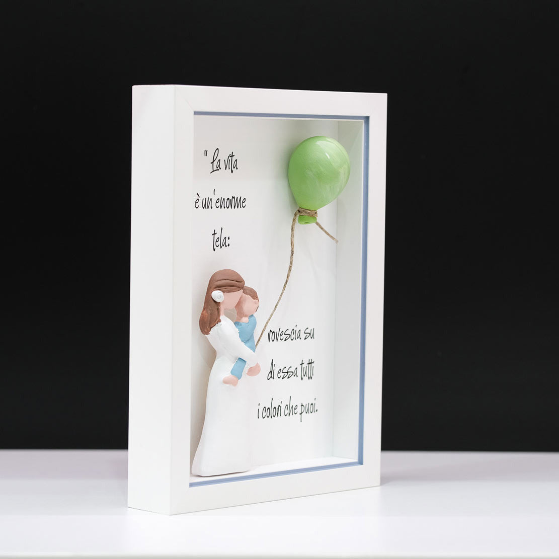 Cornice con Mamma e Bimbo in Ceramica