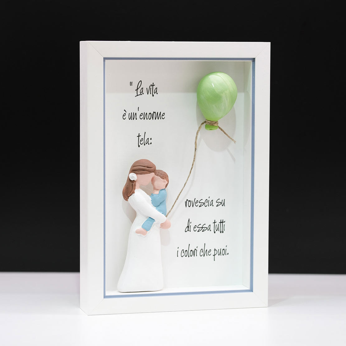 Cornice con Mamma e Bimbo in Ceramica