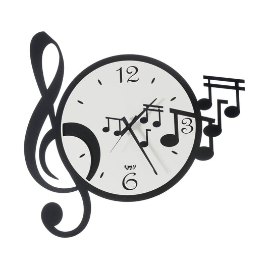 Horloge murale design avec clé et notes de musique Musique