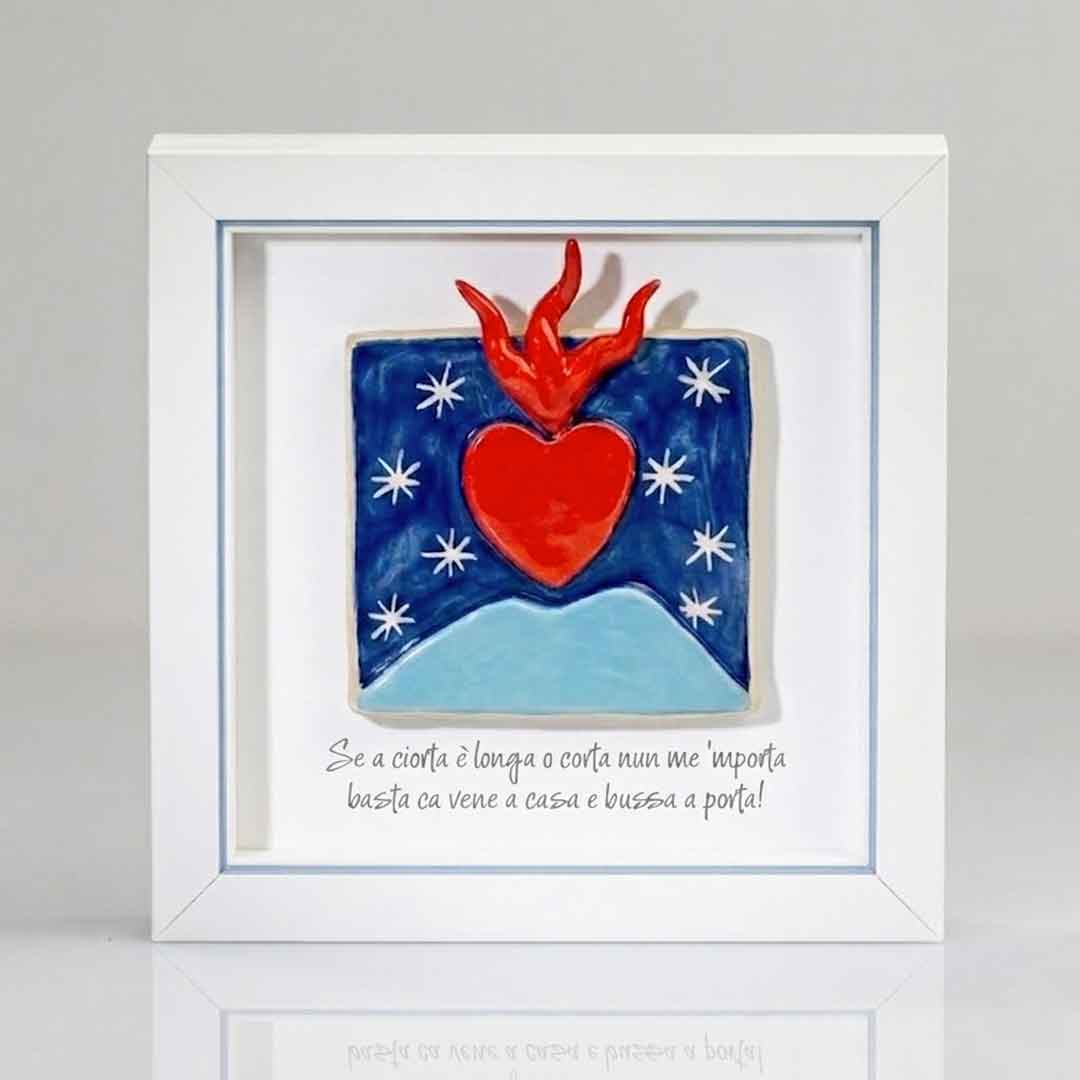 notte stellata vesuvio napoli corna cuore