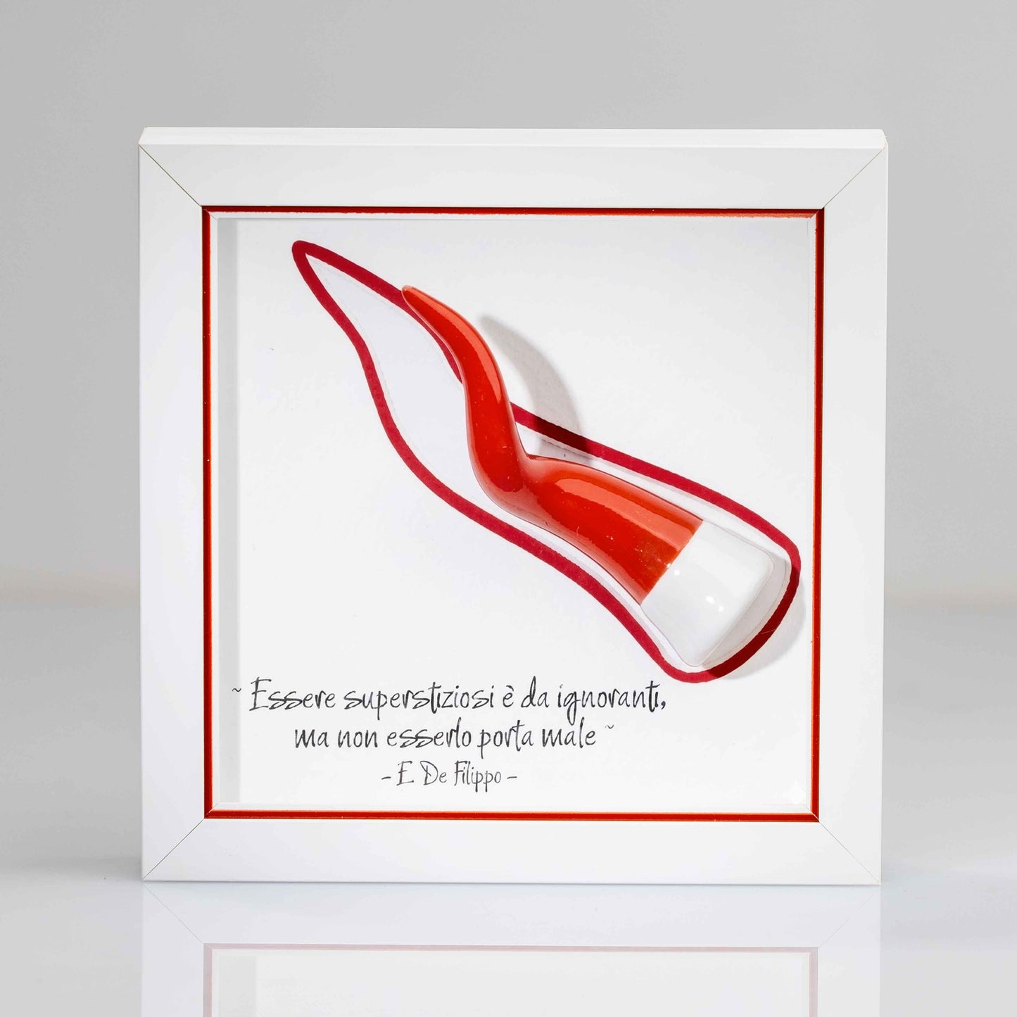 Corno rosso in ceramica