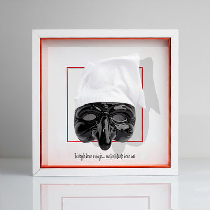 Black ceramic Pulcinella