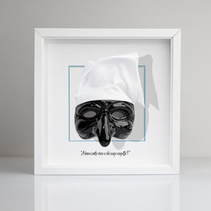 Black ceramic Pulcinella