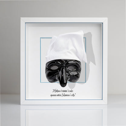 Black ceramic Pulcinella