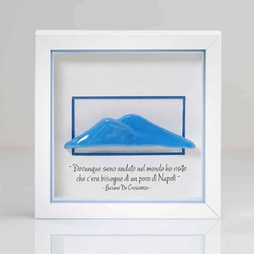 Vesuvio azzurro in ceramica