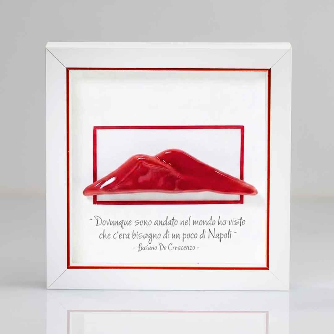 Vesuvio in Ceramica Rossa – 16x16 cm