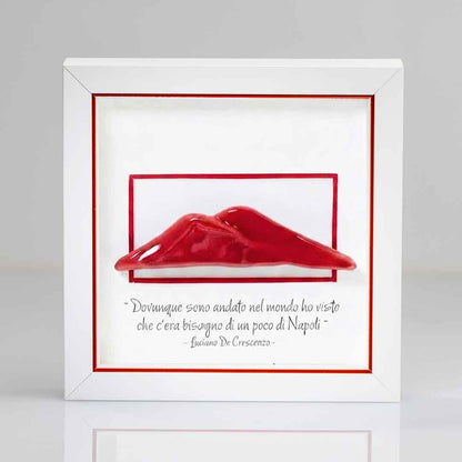 Vesuvio in Ceramica Rossa – 16x16 cm