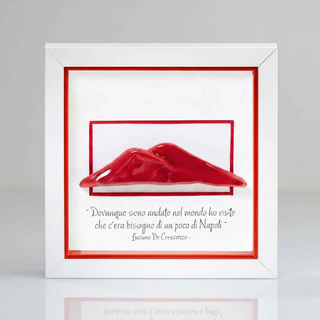 Vesuvio in Ceramica Rossa – 16x16 cm