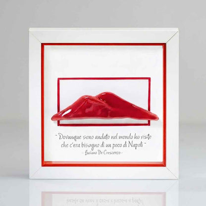 Vesuvio in Ceramica Rossa – 16x16 cm